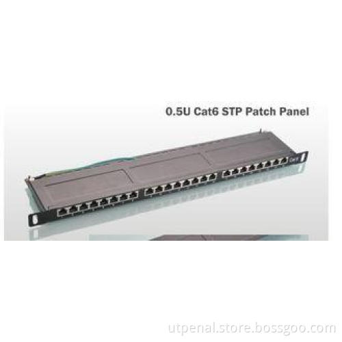 19 Inch Cat5e / Cat6 Patch Panel 24 Ports , STP Dual IDC LE